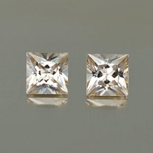 ChampagneZircon princess pair 4.5mm 1.52cts N zn3561