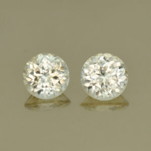 ChampagneZircon round pair 5.0mm 1.43cts N zn3973 SOLD