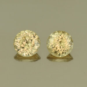 ChampagneZircon round pair 5.0mm 1.48cts N zn3974 SOLD