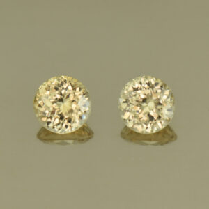 ChampagneZircon round pair 5.0mm 1.52cts N zn3979 SOLD