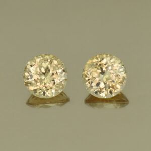 ChampagneZircon round pair 5.0mm 1.53cts N zn3980 SOLD
