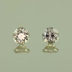 ChampagneZircon round pair 5.5mm 1.86cts H zn7647