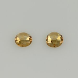 ChampagneZircon round rose cut pair 4.5mm 0.98cts N zn7648 a