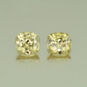 ChampagneZircon sq cush pair 7.0x6.8mm 4.17cts H zn3943 SOLD