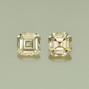 ChampagneZircon sq eme pair 6.0mm 3.23cts N zn5281