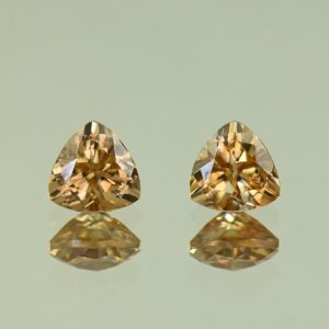 ChampagneZircon trill pair 6.5mm 3.17cts N zn4184 SOLD