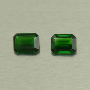 ChromeTourmaline eme cut pair 5.0x4.0mm 0.71cts N ct494