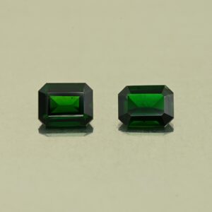 ChromeTourmaline eme cut pair 5.0x4.0mm 0.71cts N ct674