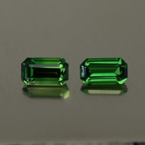ChromeTourmaline eme cut pair 7.5x4.3mm 2.00cts ct209