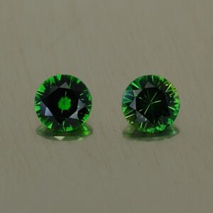 ChromeTourmaline round pair 4.5mm 0.67cts ct200 SOLD