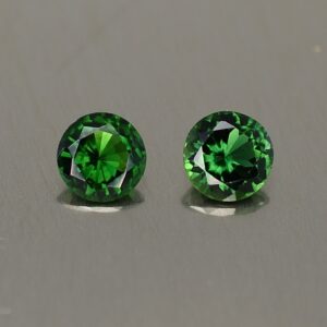 ChromeTourmaline round pair 5.0mm 0.79cts ct201