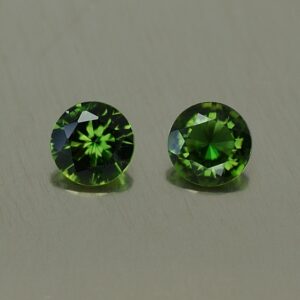 ChromeTourmaline round pair 5.0mm 0.84cts ct206 SOLD