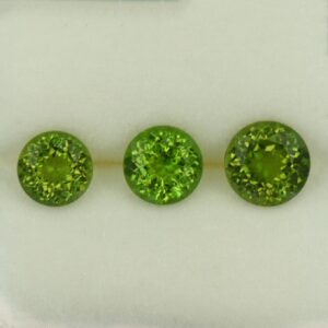 ChromeTourmaline round suite 4.8 5.1 5.4mm 1.55cts N ct641