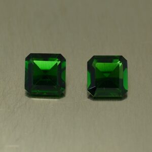 ChromeTourmaline sq eme cut pair 5.0mm 1.03cts ct204