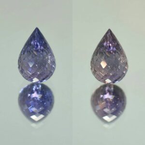 Color Shift Saphire briolette 14.79x10.09x9.75mm 12.23cts N combo sa251