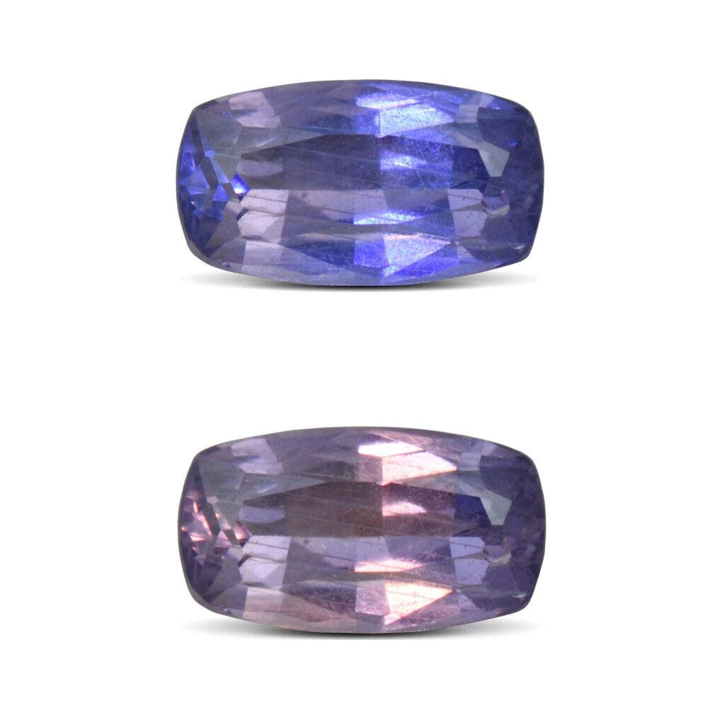 ColorChangeSapphire cush 7.8x5.4mm 1.16cts N sa491 combo sh