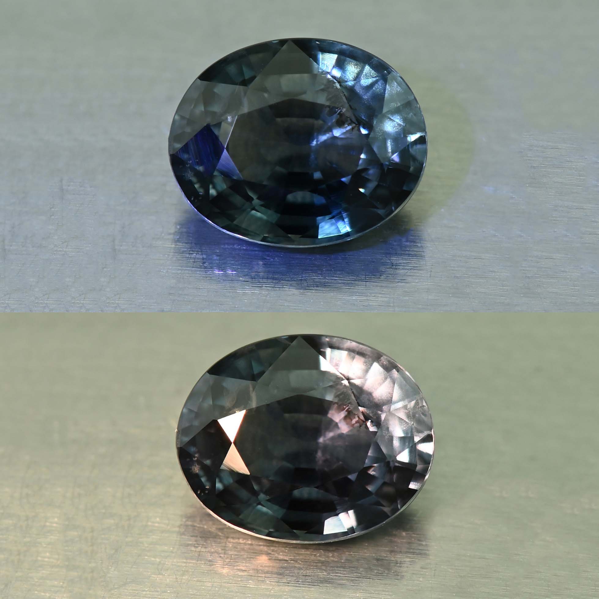 ColorChangeSapphire oval 8.3x6.7mm 2.05cts H sa1004 combo