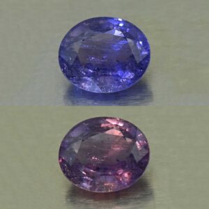 ColorChangeSapphire oval 9.8x8.2mm 3.76cts N sa248 combo