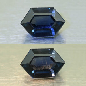 ColorShiftSapphire elong hex 8.9x6.0x4.5mm 2.11cts N sa1086 combo