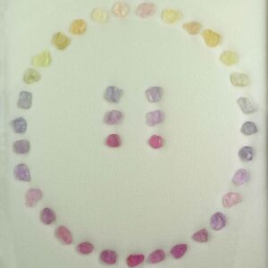 FancySapphire freeform naturals 1.50 1.99ct 61.77cts N sa1067 SOLD