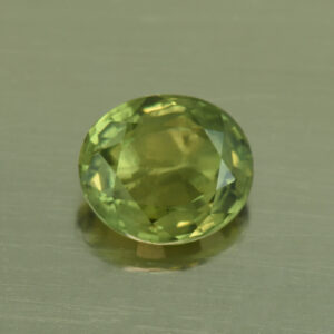 GreenSapphire oval 7.2x6.1mm 1.51cts H sa494 SOLD