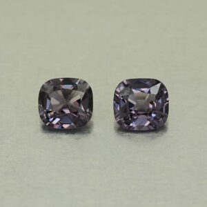 GreySpinel cush pair 7.2x6.7mm 3.24cts N sp946