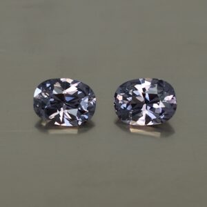 GreySpinel cushion pair 8.1x6.0mm 2.86cts sp532 SOLD