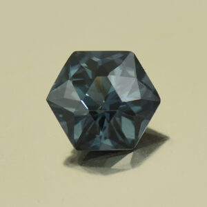 GreySpinel hexagon 6.5mm 1.19cts N sp672 a SOLD