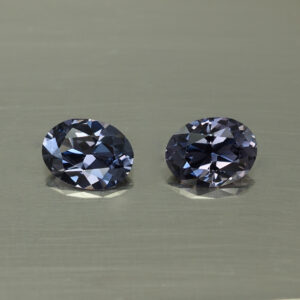 GreySpinel oval pair 8.0x6.0mm 2.55cts N sp624