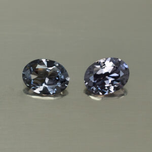 GreySpinel oval pair 8.0x6.0mm 2.59cts N sp621