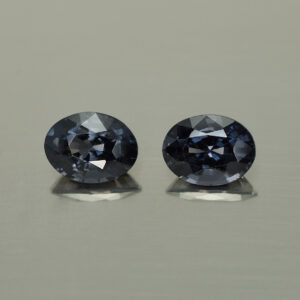 GreySpinel oval pair 8.0x6.0mm 2.89cts N sp620