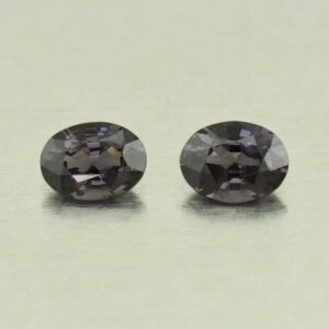 GreySpinel oval pair 8.0x6.0mm 7.8x5.8mm 2.61cts N sp761