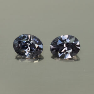 GreySpinel oval pair 9.0x7.0mm 3.19cts N sp629
