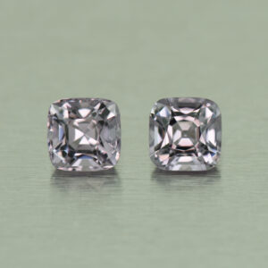 GreySpinel sq cush pair 5.0mm 1.59cts N sp649 SOLD
