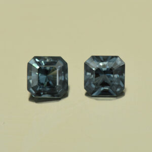 GreySpinel sq eme cut pair 5.4mm 1.55cts N sp693 SOLD