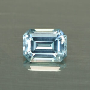 IceBlueZircon eme cut 6.6x4.9mm 1.45cts H zn4580 SOLD