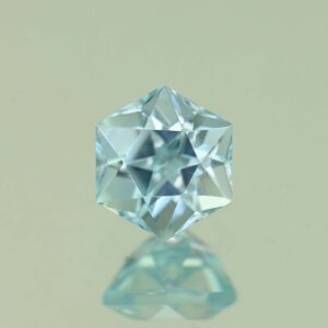 IceBlueZircon hexagon 5.5mm 1.26cts H zn7455 SOLD