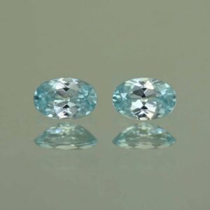IceBlueZircon oval pair 6.0x4.0mm 1.19cts H zn7089
