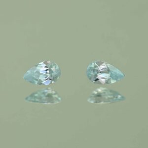 IceBlueZircon pear pair 5.0x3.0mm 0.58cts H zn7459