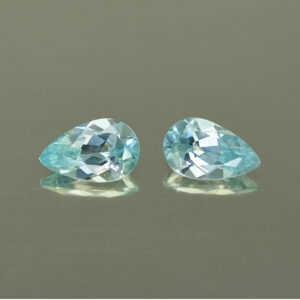 IceBlueZircon pear pair 8.0x5.0mm 2.34cts H zn3312 SOLD