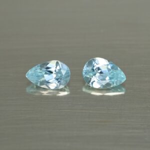 IceBlueZircon pearshape pair 6.0x4.0mm 1.23cts zn3311