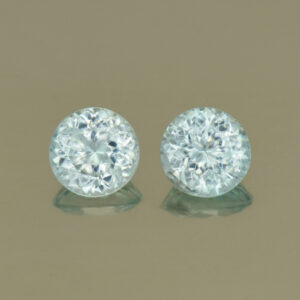 IceBlueZircon round pair 4.8mm 1.36cts H zn4939