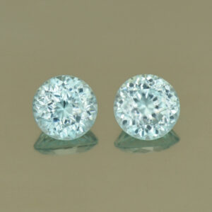 IceBlueZircon round pair 5.0mm 1.54cts H zn4941