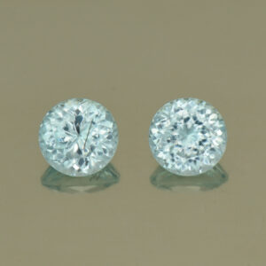 IceBlueZircon round pair 5.0mm 1.64cts H zn4940