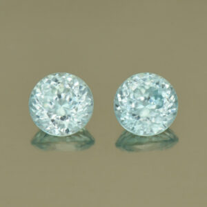 IceBlueZircon round pair 5.3mm 1.83cts H zn4942