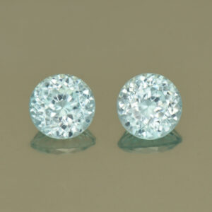 IceBlueZircon round pair 5.3mm 1.83cts H zn4943
