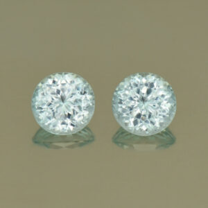 IceBlueZircon round pair 5.4mm 1.90cts H zn4945