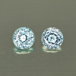 IceBlueZircon round pair 6.5mm 3.11cts H zn3295
