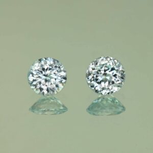 IceBlueZircon round pair 7.0mm 3.74cts H zn7479 SOLD