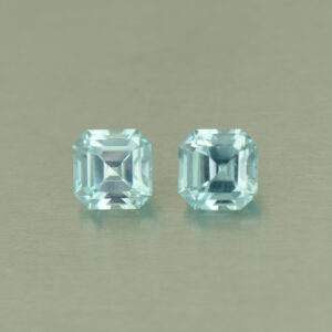 IceBlueZircon sq eme pair 5.0mm 2.00cts H zn5075 SOLD